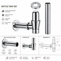Brass Bottle Trap for Vanity Basin