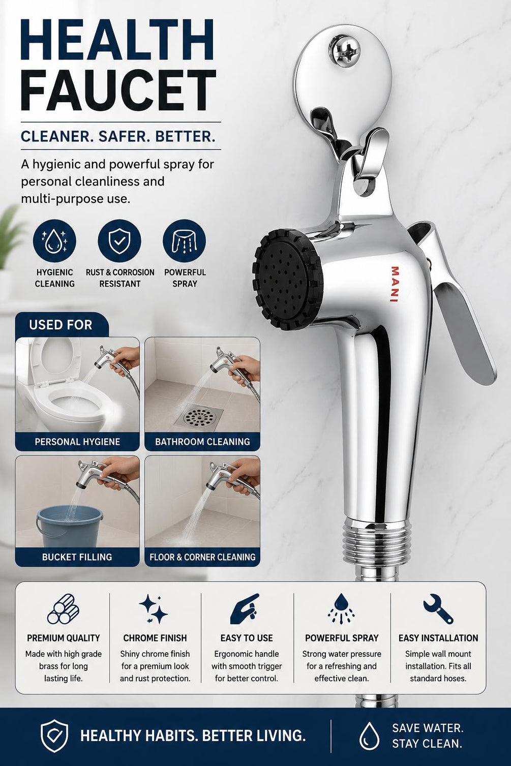 Toilet Shower Brass Galaxy MMI