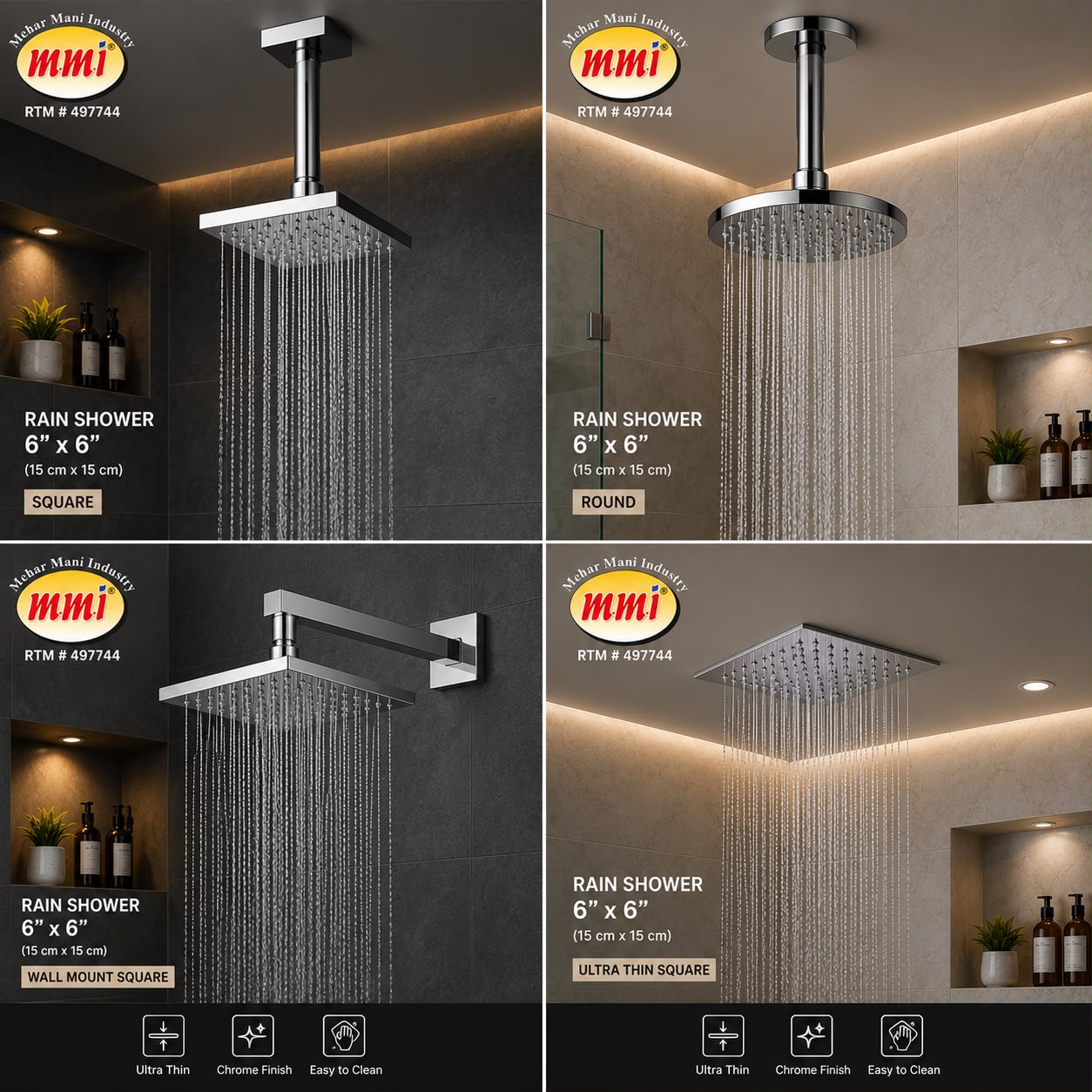 Square Rain Shower