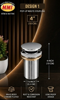 Pop up waste Coupling