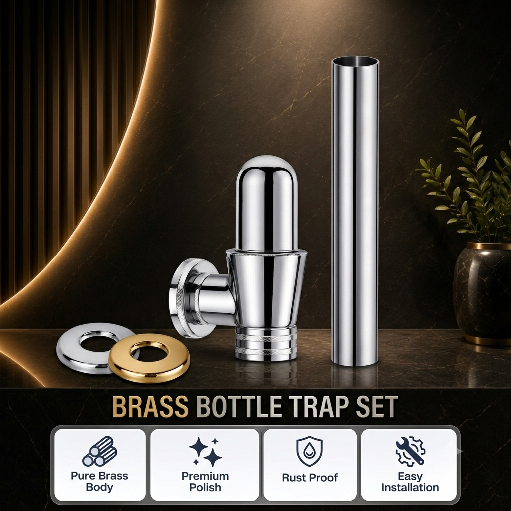 Brass Bottle Trap Set