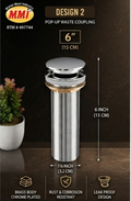 Brass Popup Waste Coupling