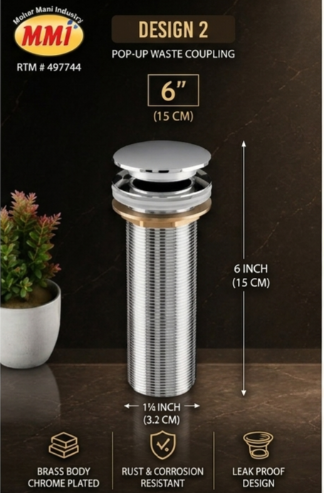 Brass Popup Waste Coupling
